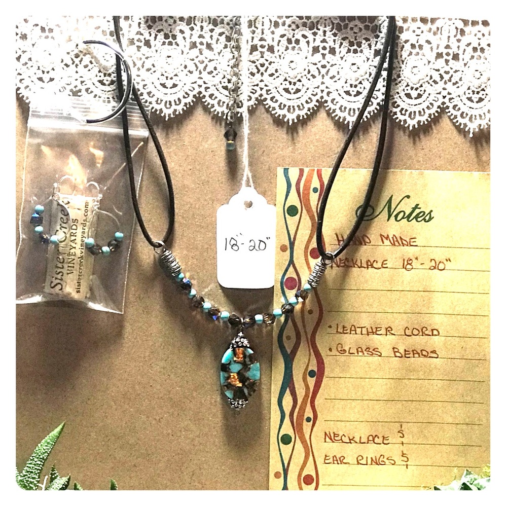 Simply Bling Brown Leather Turquoise/Brown Beads